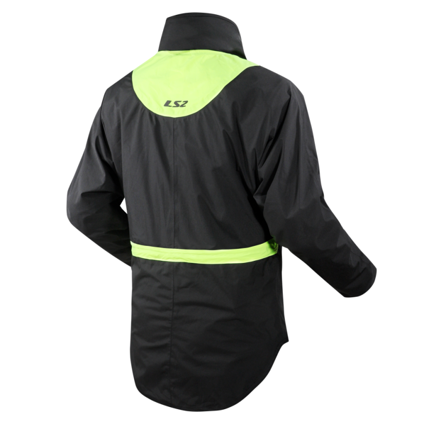 LS2 X-RAIN JACKET BLACK H-V YELLOW