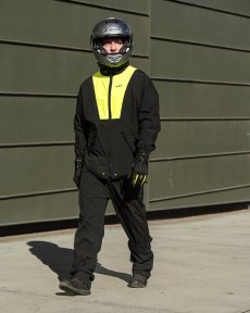 LS2 X-RAIN JACKET BLACK H-V YELLOW